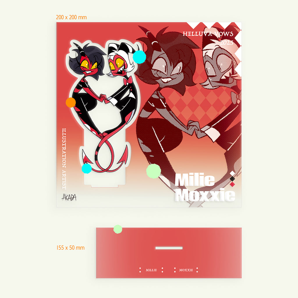 Millie&Moxxie Full printing standee *HelluvaVows*