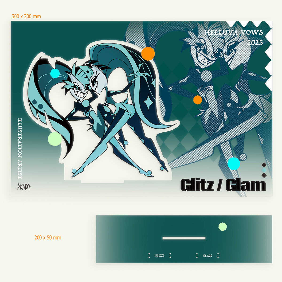 Glitz/Glam full printing standee *HelluvaVows*